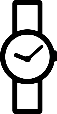 Classic Wristwatch Sticker Outline Svg File, Free Vectors File